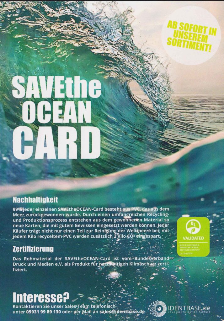 Nachhaltige Schülerausweise durch aus dem Meer zurückgewonnenes Plastik. Individuelle gestaltung der Ausweise, ein modernes Fotokonzept und keine Arbeit für die Schulen durch den Fotoverkauf. Dies sind nur einige der Vortiele die uns als Schulfotografen so besonders machen.